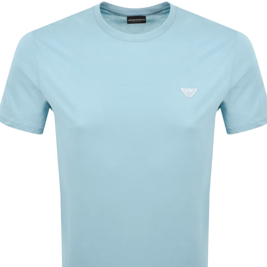 Emporio Armani Logo T Shirt Blue | Mainline Menswear us
